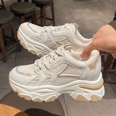 Женские повседневные кроссовки на плоской подошве с увеличенным каблуком, повседневная обувь, универсальные белые туфли с толстой подошвой, женская спортивная обувь 35-40