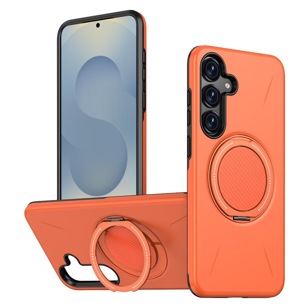 Вращающийся на 360 градусов магнитный чехол для ПК для телефона Samsung Galaxy S25 Ultra S24 Plus S23 S22 A17 A07 для MagSafe Противоударная подставка-крышка