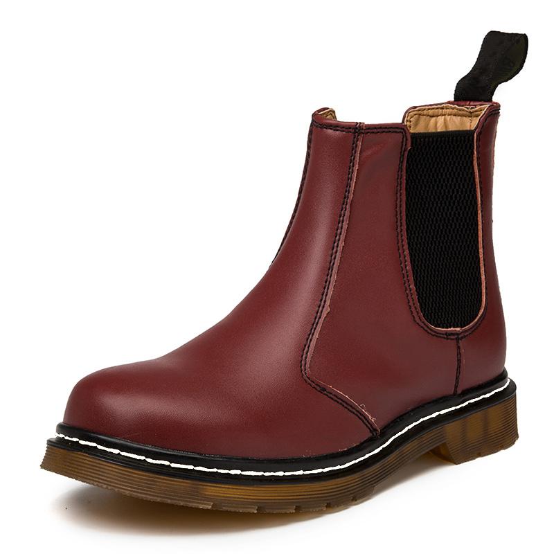 Designer Luxury Unisex Genuine Leather Top Women 46 Ankle Men Chelsea Boots Motorcycle Woman Female for Adult Men