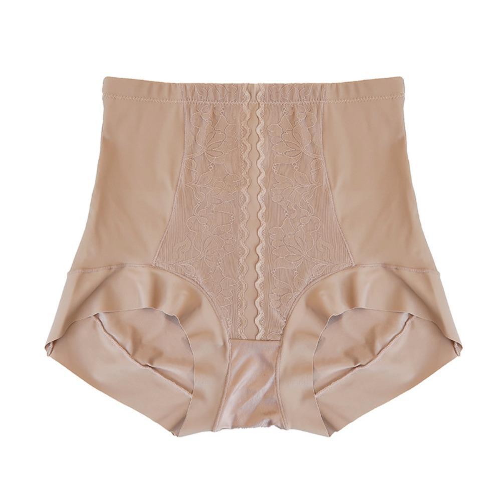 Трусы с высокой талией и контролем живота, из ледяного шелка, с эффектом лифтинга ягодиц, женское нижнее белье, утягивающее корректирующее белье