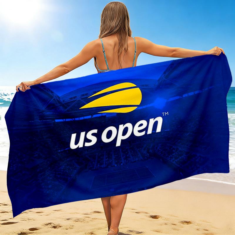 1Pc Open Tennis Championship Beach Towel, Quick Dry, Multi-Use for Beach Pool Gym Yoga Home Travel, Christmas, Halloween, Xmas Gift M928643