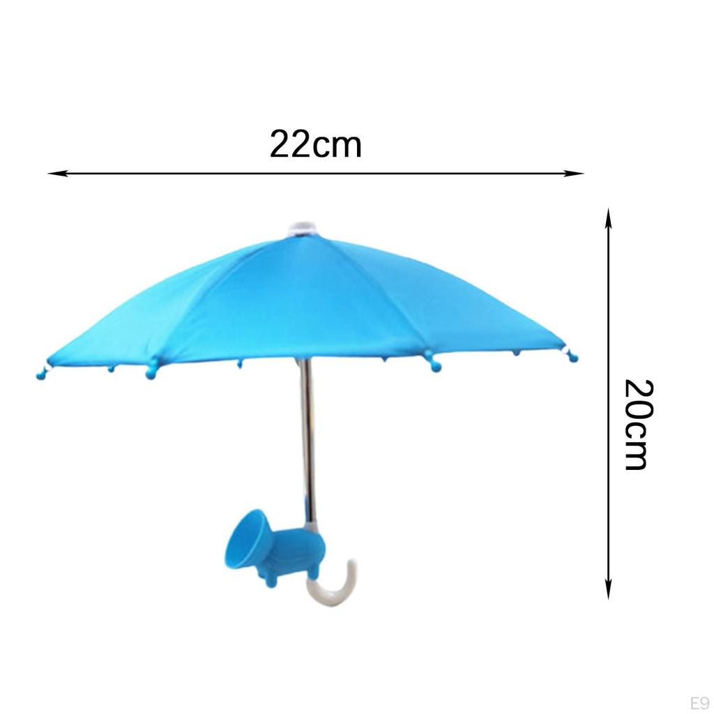 Mobile Phone Umbrella Stand, with Suction Cup Mount Durable Material Adjustable Outdoor Lightweight