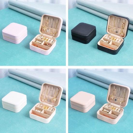 Мини-шкатулка для хранения ювелирных изделий, сережек, колец, органайзер с мягкой подкладкой, большая вместимость, компактный дизайн, портативный кейс для хранения