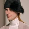 RIDIFI Fur Trimmed Wool Beanie (charcoal)