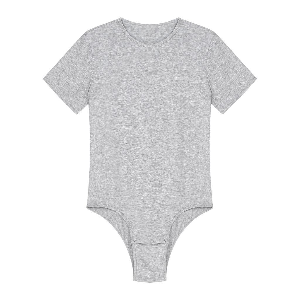 Мужское цельное нижнее белье с коротким рукавом, футболка с промежностью, боди, комбинезон, пижама для взрослых, комбинезон