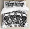 Sugar Skull Duvet Cover Set,Sugar Killer Calaveras Framework Day Of The Dead Vintage Gothic Design Print,Skull Bedding Set