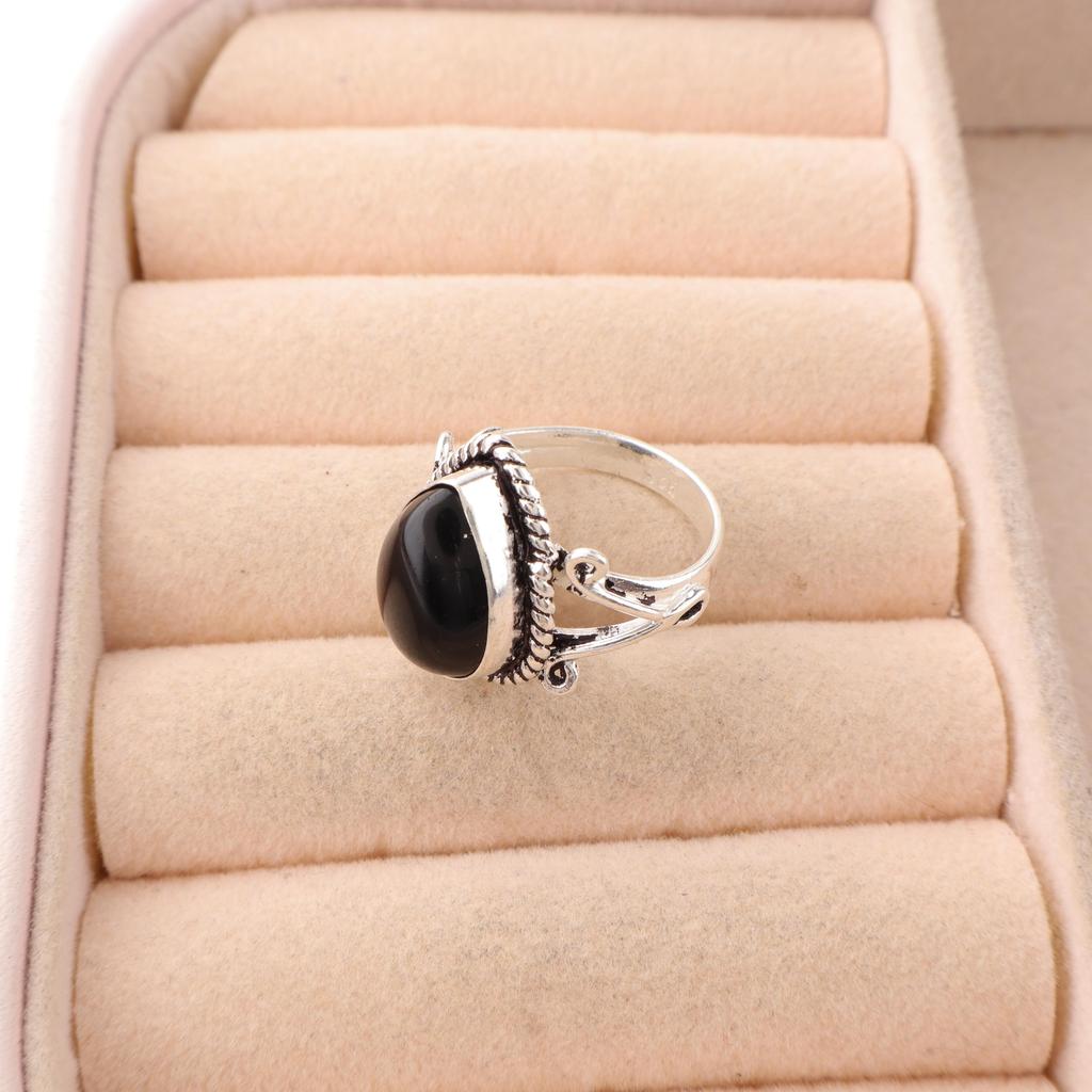 Кольцо с черным турмалином, ювелирное изделие с драгоценным камнем, кольцо из стерлингового серебра 925 пробы, удивительное кольцо ручной работы для свадебного подарка