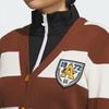 adidas Originals Clover Спортивная одежда Кардиган с полосатыми цветными блоками Однобортные вязаные женские топы с длинными рукавами Коричневые IN1070