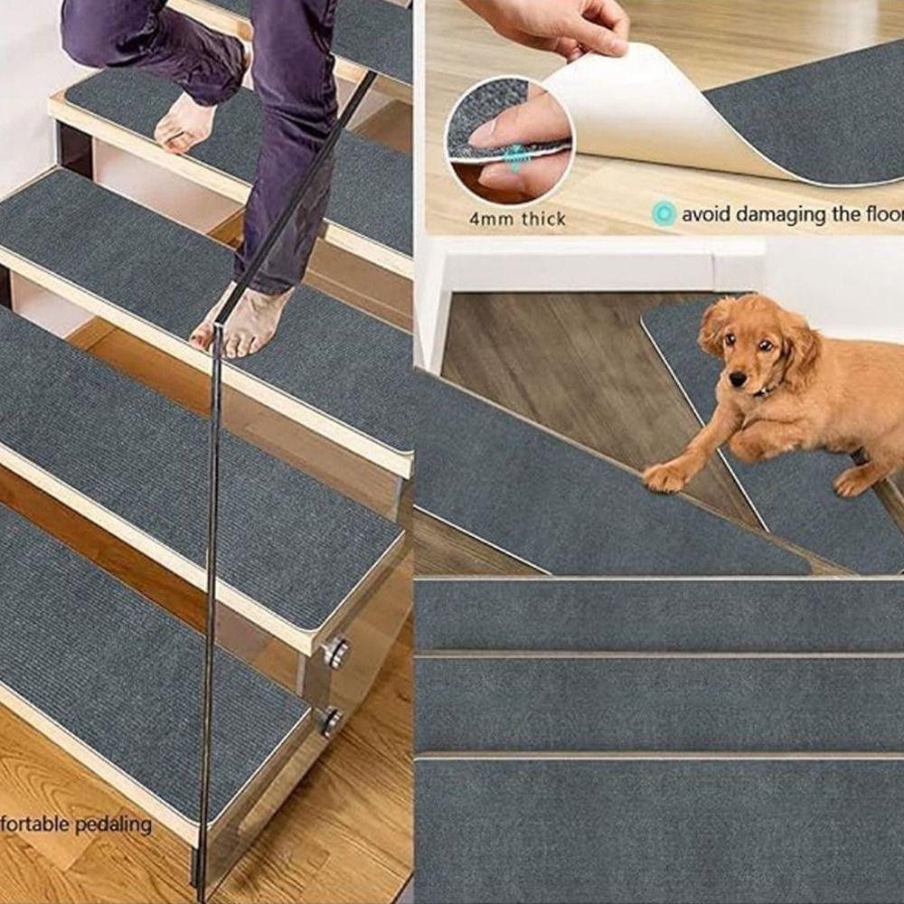 Self-adhesive Staircase Mat Non-Slip Door Mat New Stair Tread Carpet Mat  Home Decor