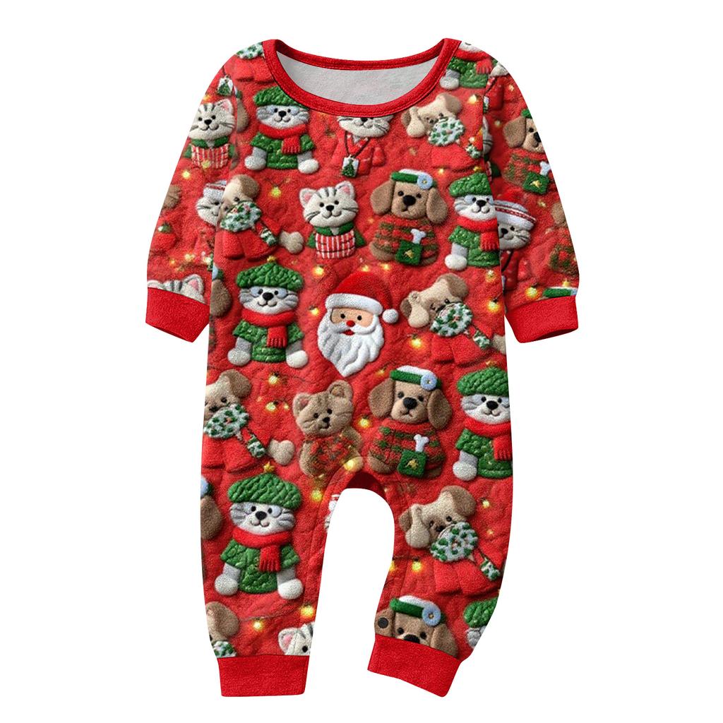 Парный семейный рождественский фланелевый домашний комплект с принтом, топ с длинным рукавом и брюки