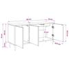 TV Cabinet GENNEP 102 x 33 x 51 cm Black Oak Effect