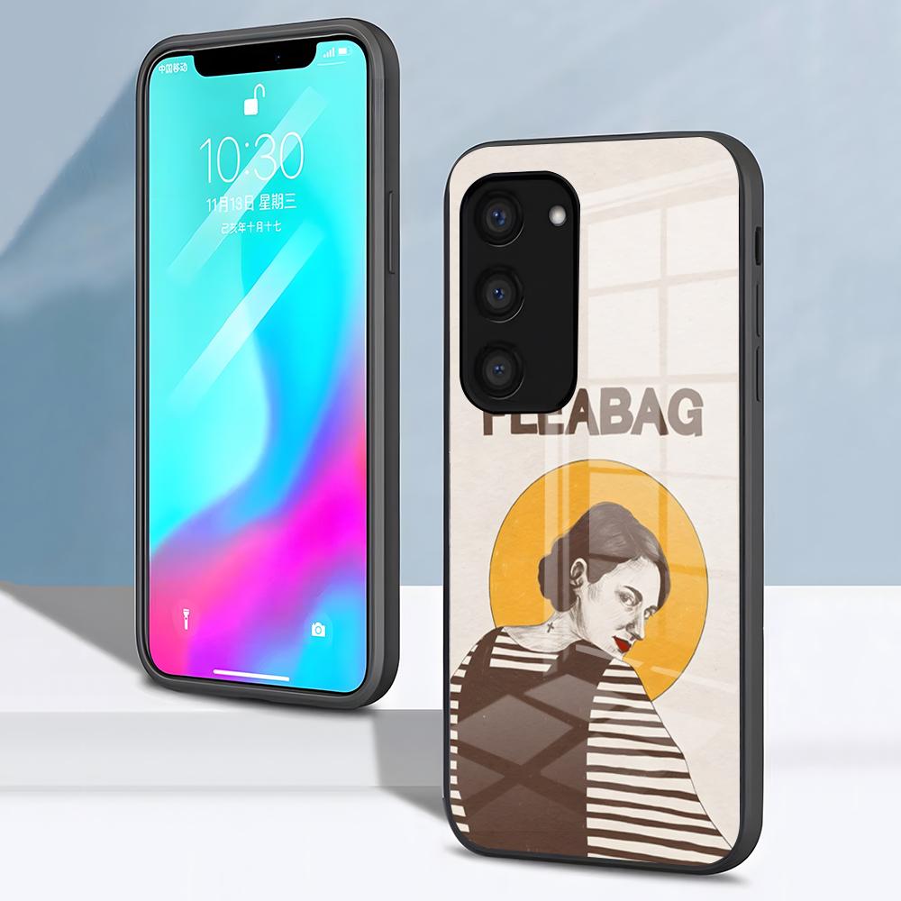 Чехол для телефона TV F-Fleabag для Samsung S26 S25 S24 FE S23 S22 S21 Plus S20 Ultra Note20Ultra Черная стеклянная крышка