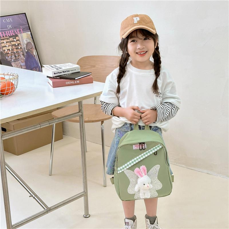 Charming Nylon Bunny Toddler Backpack Playful Animal Pattern For Boys And Girls