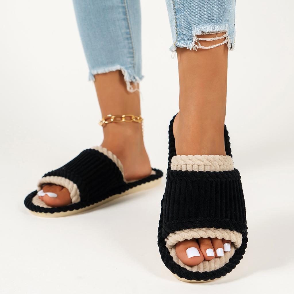 2024 зимние однотонные льняные тапочки 36-43 размера женские домашние тапочки бытовые хлопковые нескользящие толстые бесшумные туфли для пары домашние тапочки