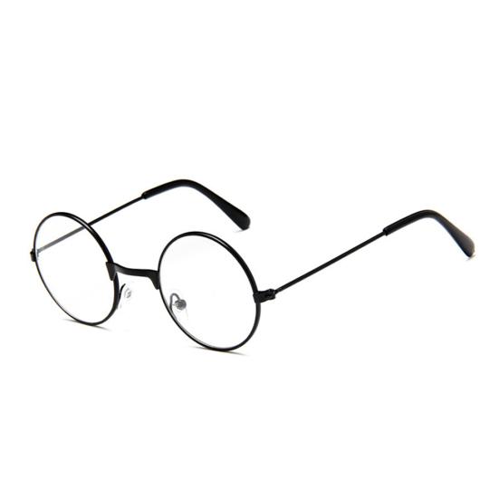 Vintage Round Metal Frame Resin Lens Kids Eye Glasses Photography Studio Prop