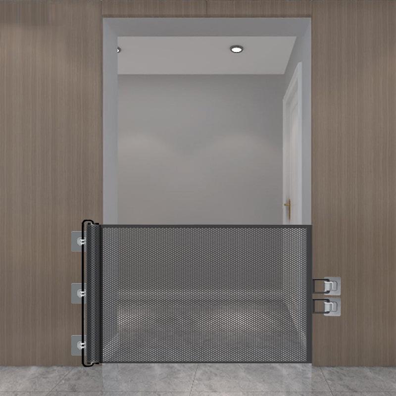 Retractable Pet Gate: Indoor Safety Net for Dogs & Cats, No-Drill Isolation Fence for Stairways & Hallways