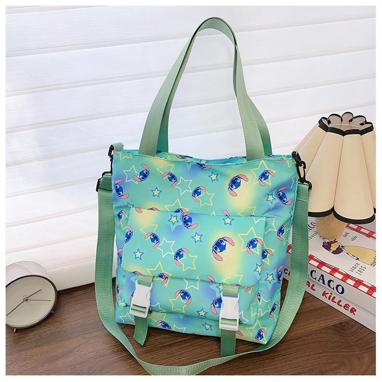 Lilo Stitch Girls School Bag With Nylon Material Kid Casual Shoulder Pack For Daily Use