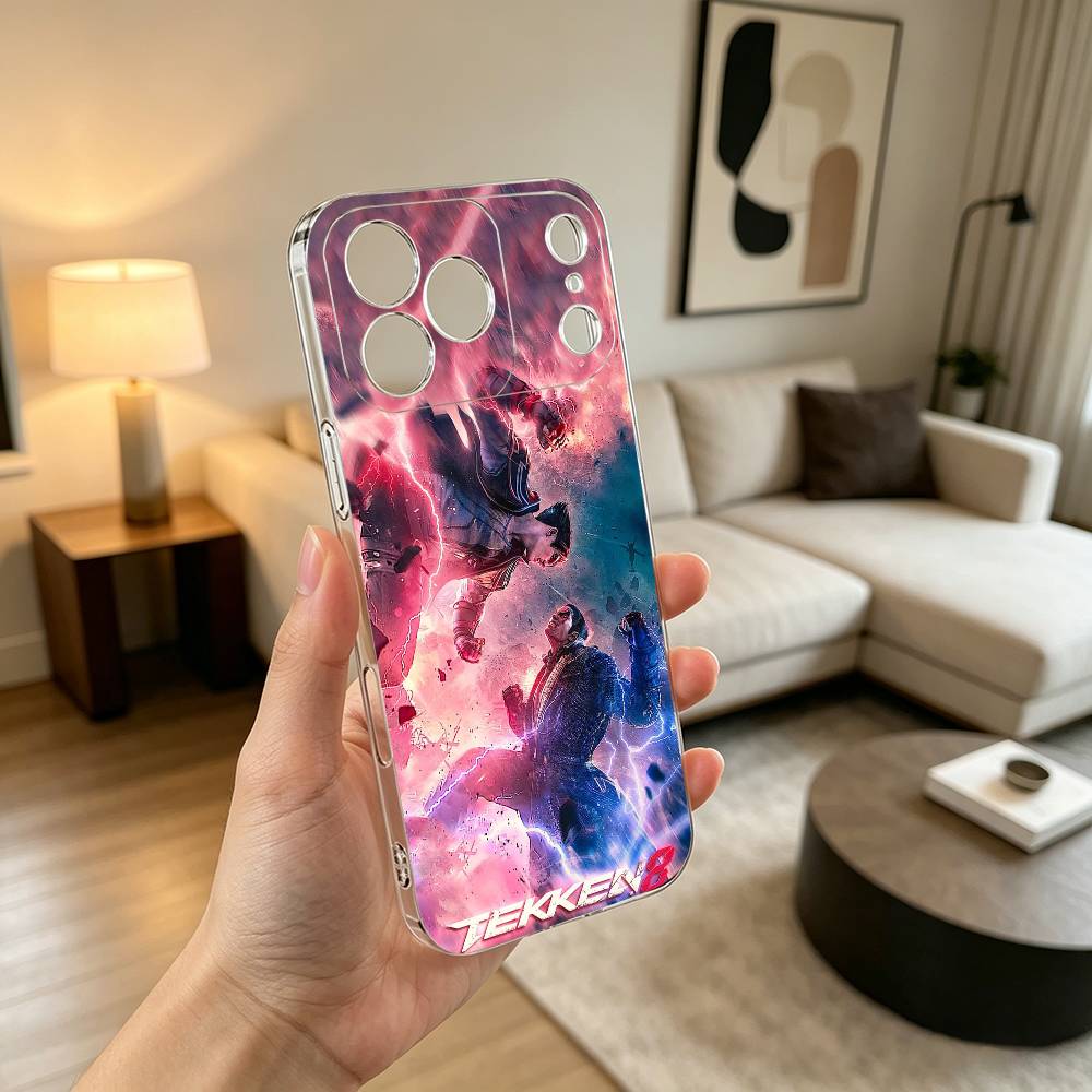 T-Tekken 8 Game Phone Case Transparent Silicone Soft For iPhone 17 16 15 14 13 12 11 Mini Pro Max Plus