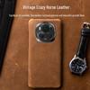 Honor Magic6Pro Genuine Leather Protective Case Made of Cowhide Crazy Horse Leather for Honor Magic6 Mobile Phone.