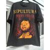 Sepultura Roots Бразильский Метал Винтажный Репринт Футболка Репринт S5XL Унисекс Футболка