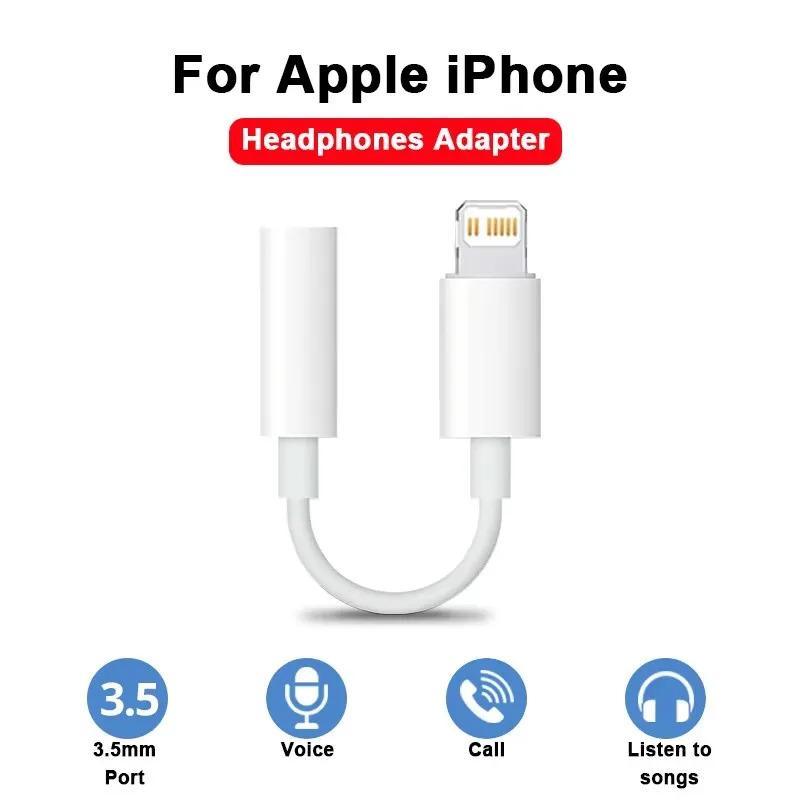 1/2/3/4/5/6 шт. Для адаптера наушников с подсветкой для iPhone 12 Mini SE 2020 XS XR X 8 7 + IOS на 3,5 мм Jack AUX Аудиокабель 3