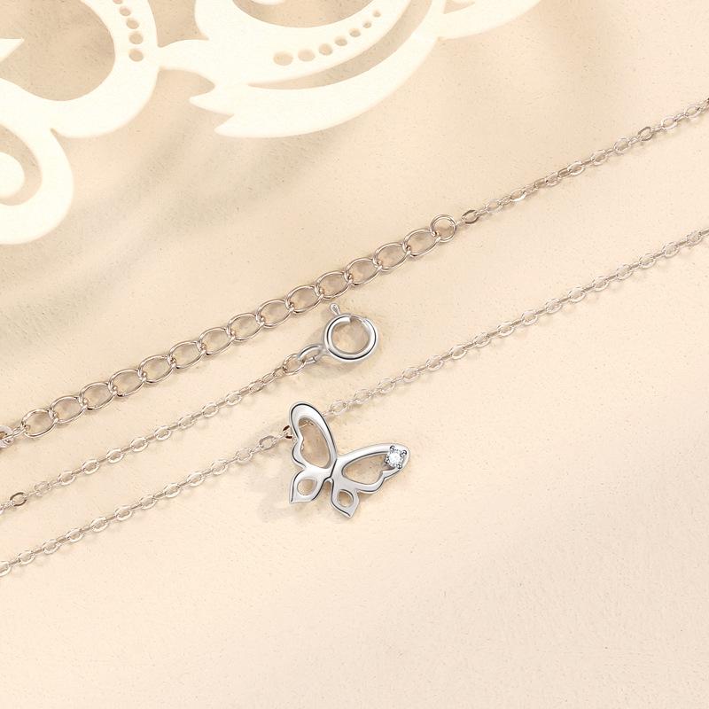 Qingkong Butterfly Necklace Femininity Girlfriend Pendant Niche Mori Versatile Ins Style Jewelry Premium Durable
