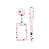 Butterfly Neck Lanyard with Badge Card Holder Retractable Badge Holder and Detachable Neck Strap Set for Office School