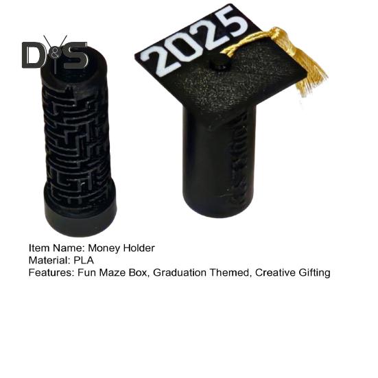Подарок на выпускной, держатель для денег 2025, выпускной колпачок, денежный лабиринт, держатель для денег, головоломка, коробка для выпускного, одноклассники, друзья