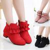 Girls Boots Autumn and Winter New High Heel Korean Version Princess Single Boots Baby Plus Velvet Short Boots