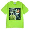 Glerp Glorp Funny Alien Cat Italian Brainrot Meme T-shirt Men Women Graphic Print T Shirts Summer Cotton Short Sleeve T-shirt
