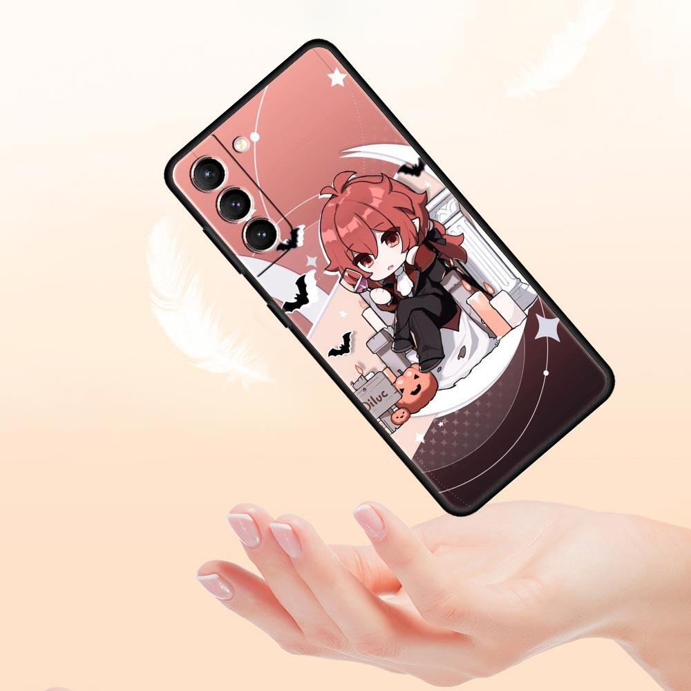 Милый Genshin impact xiao Для Samsung Galaxy S22 Ultra S20 S21 FE 5G S10 S9 Plus S10E S8 Чехол для телефона Note 10 Lite 20 Черная крышка