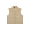 Vests Women's Khaki Lapel Moderate Straight Fit (Unisex) Vests AWV23317 INC