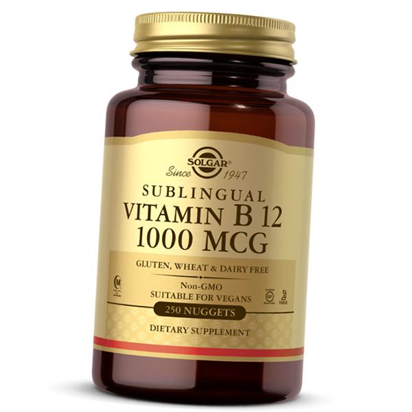Сублингвальный Витамин В12, Sublingual Vitamin B12 1000, Solgar  100таб (36313153)