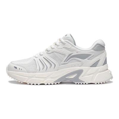 Кроссовки женские Li Ning Shiguang Durable Breathable Low-Top Running Shoes White Gray ARXT006-3