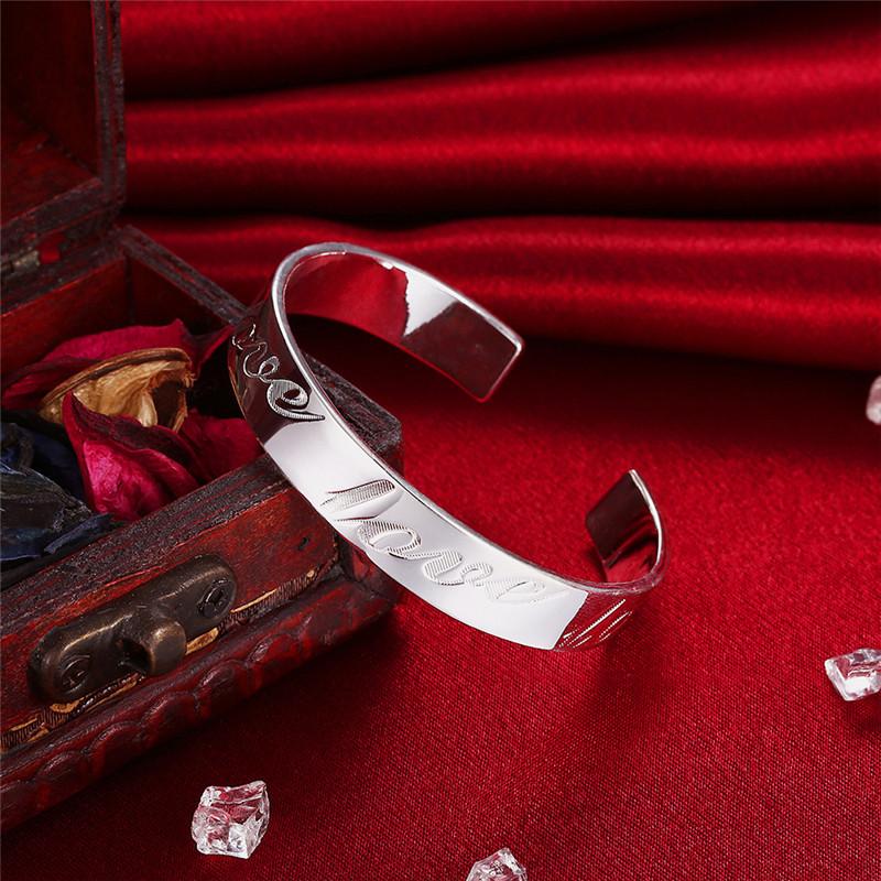 Популярный модный браслет ювелирные изделия посеребренный браслет LOVE женский открытый браслет