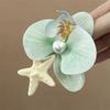 Vintage Orchid Flower Hairpin Sweet Design Resin Starfish Hair Clip Y2K Pearl Hair Clip  Party