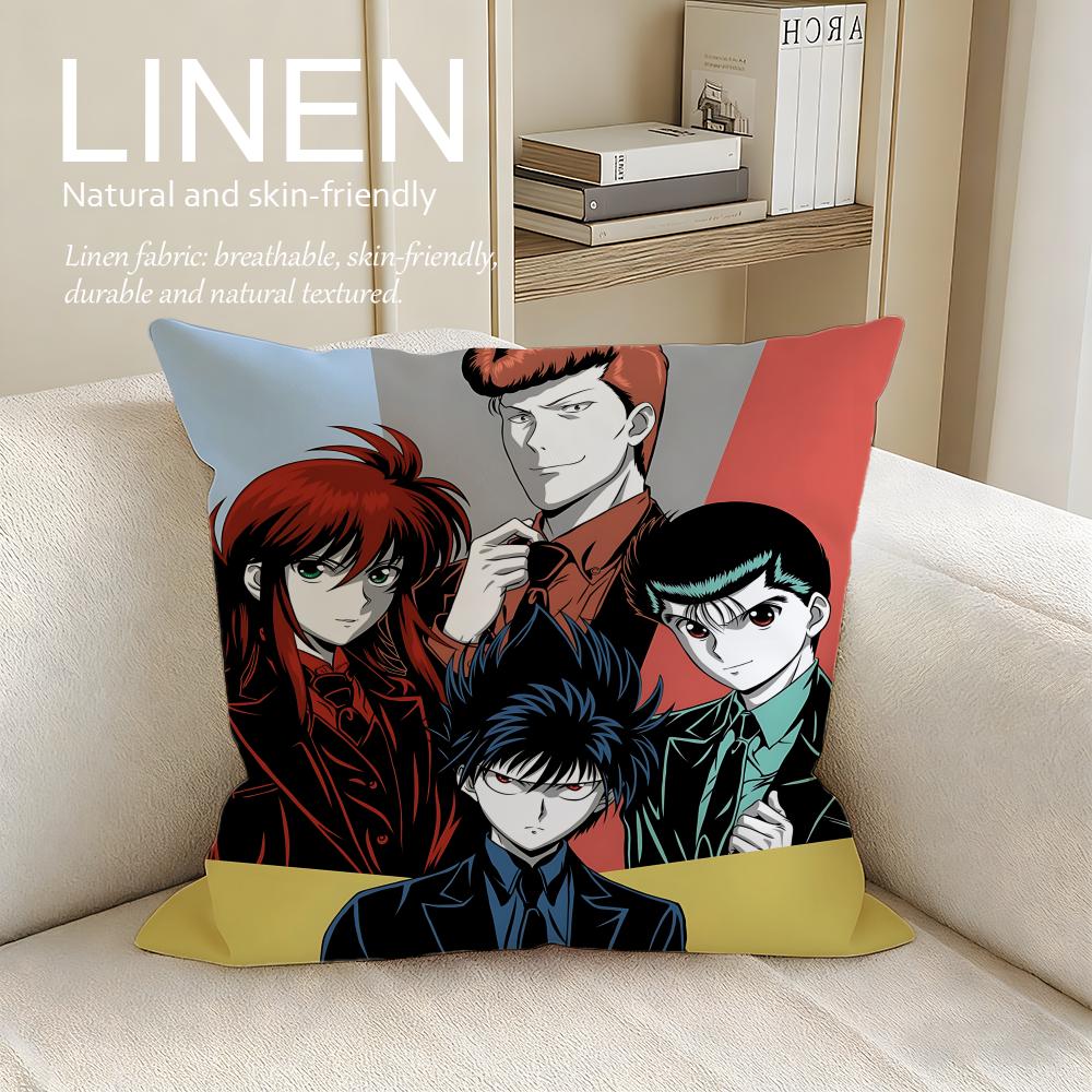 Anime Yu Yu Hakusho Cushion Cover Pillowcase Set Pcs x x Breathable Washable Sofa Cushion Cover