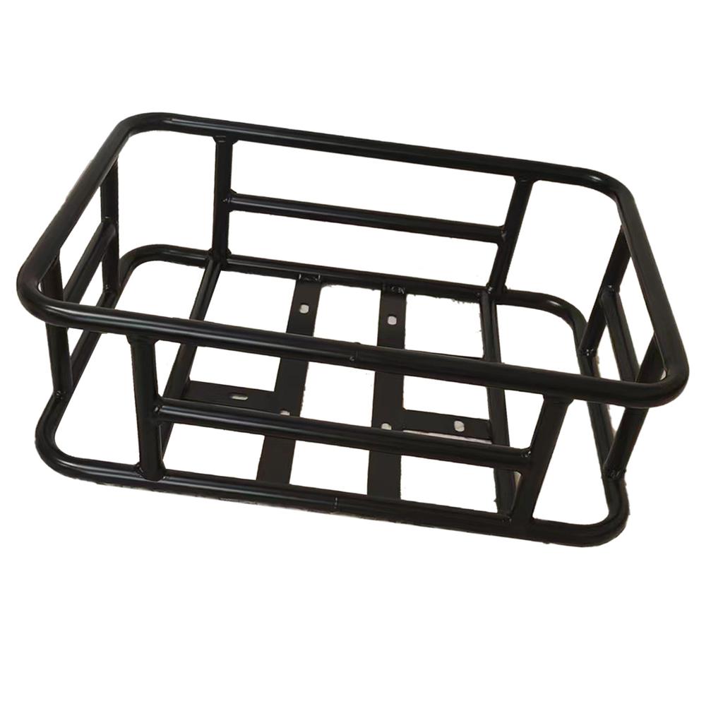 Rear Bike Basket Iron Large Capacity Rustproof Sturdy Bicycle Rear Cargo Rack Basket for Electic Bike