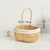Imitation Rattan Rattan Flower Basket Decorative Picnic Weaving Basket  Photo Prop