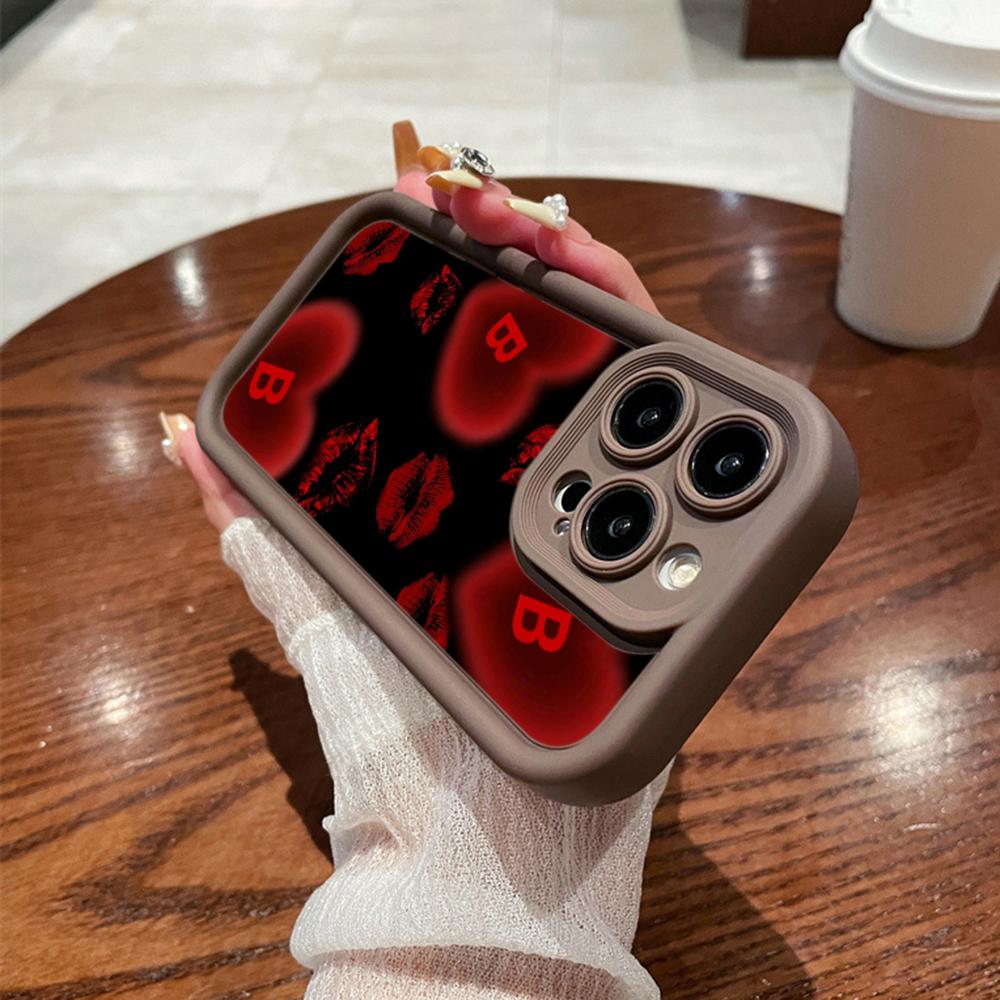 LZ22 Lips Kiss Digital Design силиконовый чехол для телефона Samsung A15 A35 S24 S23 Ultra S22 S21 Plus S20 A05 A06 A54 A55 A53 A14 M15 противоударный задний чехол