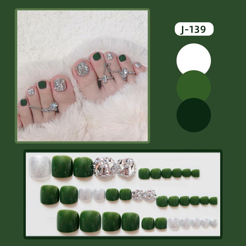 Накладные ногти Искусственные ногти на ногах Квадратная форма Кончики для ногтей Отсоединяемые Накладные ногти Женские