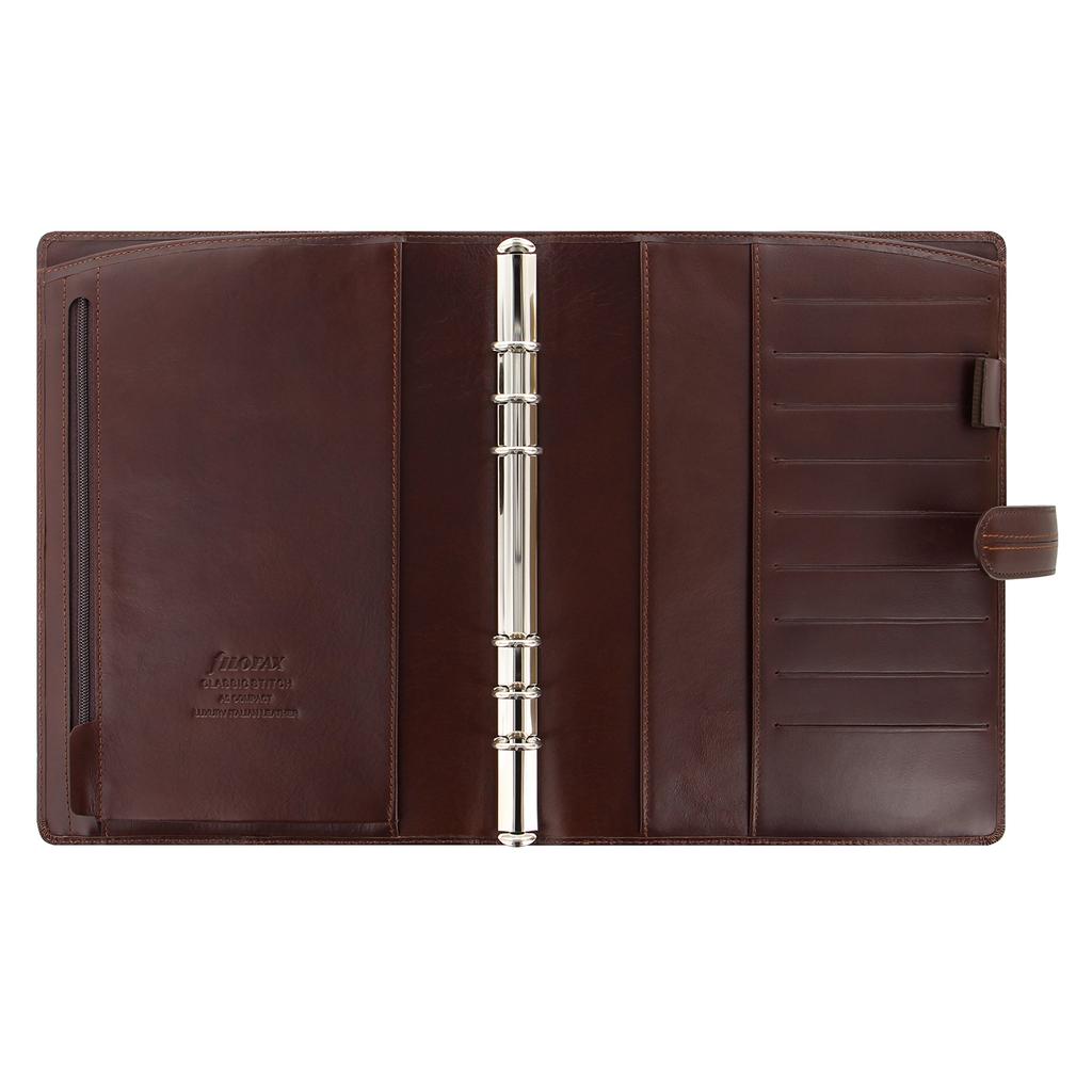 Filofax Classic Stitch System Organizer, A5, Brown, 028509