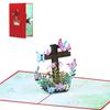 Религиозные кресты Пасхальная открытка, 3D Pop-up Пасхальная открытка, Религиозная открытка сочувствия, Открытка соболезнования с запиской и конвертом