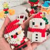 Детская Мини-Ёлка Санта-Клаус Модель Микро Кирпичики Строительный Блок DIY Снеговик Олень Кирпичики Игрушки для Взрослых Подарок