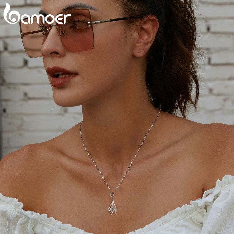 BAMOER Стерлингового Серебра 925 пробы Радуга Медуза Очарование Хвост Русалки Подвеска Мечта Океан Бусины Подходит DIY Браслет Ожерелье Ювелирные Изделия Сделать