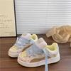 Милые пудровые студенческие оригинальной расцветки нишевые хлебные туфли женские осенние новые универсальные повседневные спортивные кеды женские
