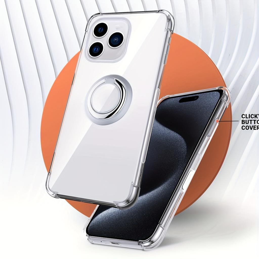 Shockproof Clear Soft TPU Case Cover with Reinforced Corners And a Ring Holder for Honor 400 200 Lite Pro