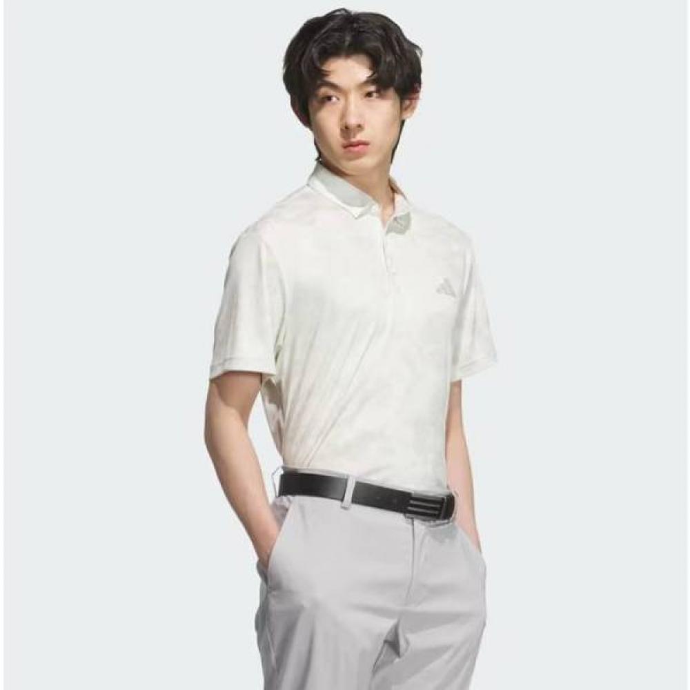 Adidas Golf Men S ShorT Sleeve T ShirT All Over prinT ShorT Sleeve Polo ShirT Je7142