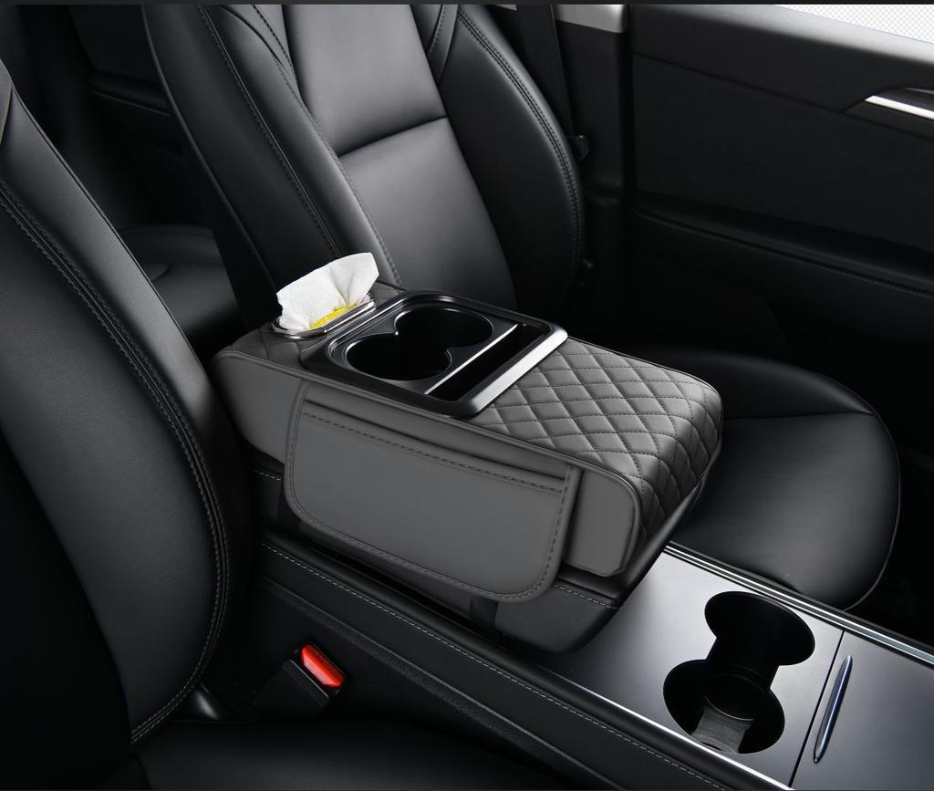 Многофункциональная накладка на подлокотник автомобиля, подушка для увеличения высоты, автомобильный центральный подлокотник, коробка для салфеток, сумка для хранения, подстаканник, интегрированный