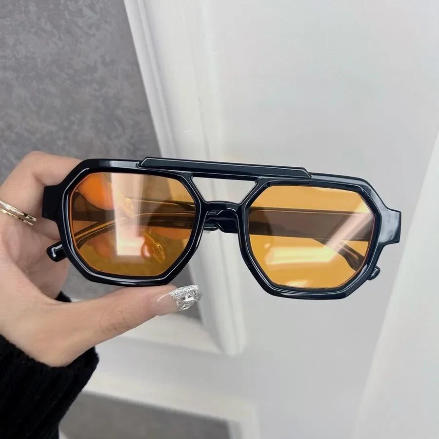 Дизайнерские квадратные солнцезащитные очки Женские Мужские Модные Брендовые Океанического цвета Солнцезащитные очки Женские Мужские Зеркальные Классические Большие